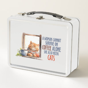 Slaperige Oranje Kat met Koffie – Cosy Cat