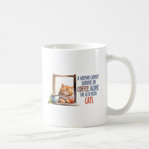 Slaperige Oranje Kat met Koffie – Cosy Cat Koffiemok