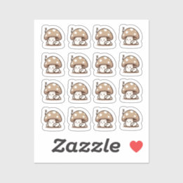 Slaperige paddenstoel Custom-Cut Vinyl Sticker