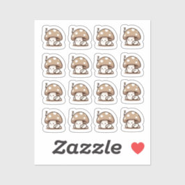 Slaperige paddenstoel Custom-Cut Vinyl Sticker