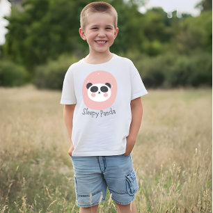 Slaperige panda t-shirt