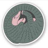 Slaperige pangoline sticker (Voorkant)