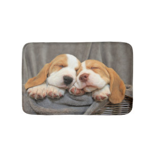Slaperige Puppies Badmat