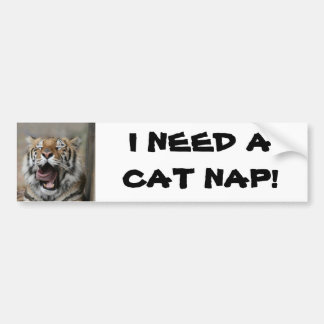 Slaperige Tijger Bumpersticker