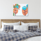 Slaperige Uil Canvas Afdruk (Insitu (Slaapkamer))