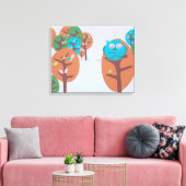 Slaperige Uil Canvas Afdruk (Insitu (Woonkamer))