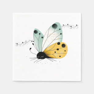 Slaperige Whimsical Vlinder Servet