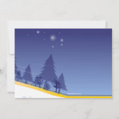 Slaperij winteruitnodiging kaart (Achterkant)