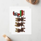 Slapertje met rendiertje notitiekaartje (Voorkant / Achterkant in situ)