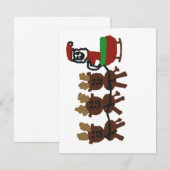 Slapertje met rendiertje notitiekaartje (Voorkant / Achterkant)