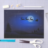 Slapes Silhouette van de kerstman in Moonlight Tissuepapier (Craft)
