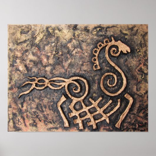 Slapnir, met acht poten, van Odin Poster (Voorkant)