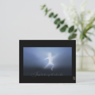 Släpp lös din energi låt anden andas blå vit bild briefkaart