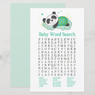 Slappanda Baby shower Word Search Game