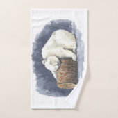 Slappolair beer, waterverf kunst bad handdoek (Handdoek)