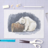 Slappolair beer, waterverf kunst tissuepapier (Craft)