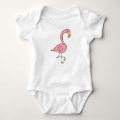 Slaproze flamingo romper (Voorkant)