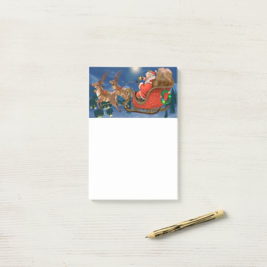 Slapse- en rendierlantaarnbriefjes post-it® notes (Op bureau)