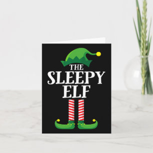 Slapy Elf Matching Family-kerstfeest Kaart