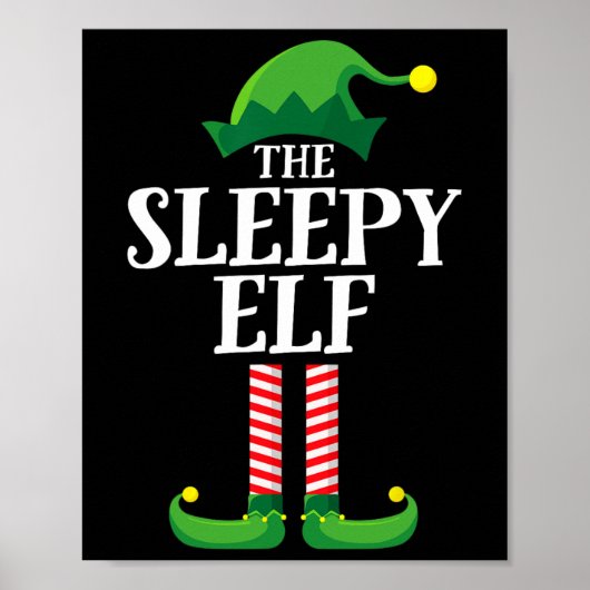 Slapy Elf Matching Family-kerstfeest Poster (Voorkant)