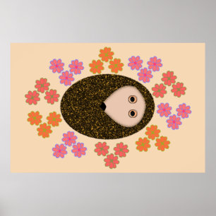 Slapy Hedgel en Poster Flowers