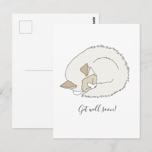 Slapy Kitten krijgen snel weer goed Briefkaart (Voorkant / Achterkant)