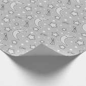 Slapy Moon - grijs omslagpapier Cadeaupapier (Hoek)