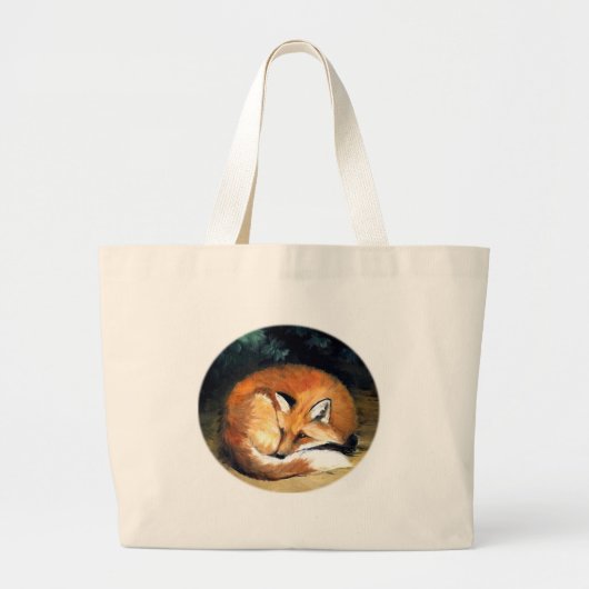 Slapy Red Fox Animal Art Canvas tas (Voorkant)