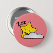 Slapy Yellow Star-Button Ronde Button 7,6 Cm (Voorkant /achterkant)