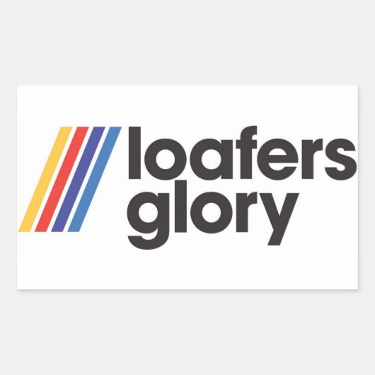 Slash Loafers Glory Logo Rechthoekige Sticker (Voorkant)