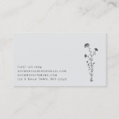 Slate Blue Botanical Sprig Visitekaartje (Achterkant)