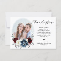 Slate Blue Burgundy White Ivory Floral Wedding