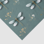 Slate Blue Dragonflies met Tarwe Tissuepapier (Detail)