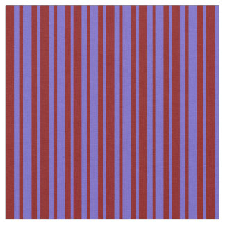 Slate Blue en Maroon Stripes Pattern Stof