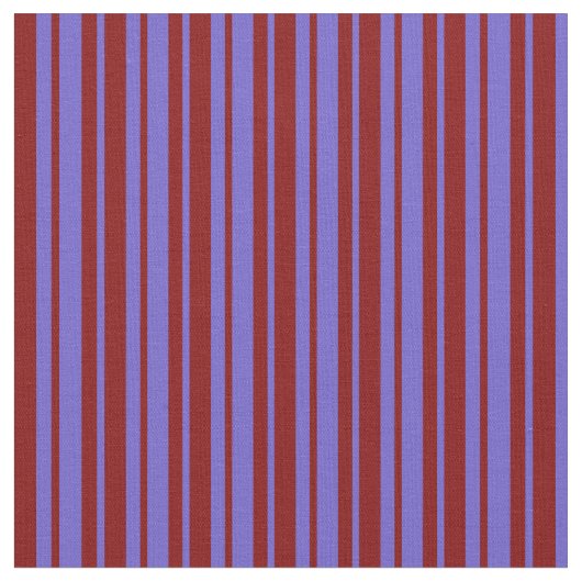 Slate Blue en Maroon Stripes Pattern Stof (Close Up)