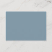Slate Blue Floral Dusty Pastel Wedding RSVP Informatiekaartje (Achterkant)