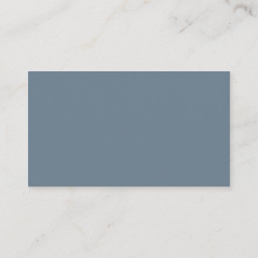 Slate Blue Monogrammed Professional Visitekaartje (Achterkant)