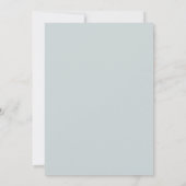 Slate Blue Mystical Bloom Wedding Kaart (Achterkant)