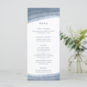 Slate Blue Ombre   Minimalistisch Boho Wedding Menu