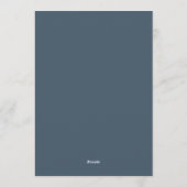 Slate Blue Painterly Floral Wedding Kaart (Achterkant)