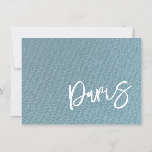 Slate Blue Paris Passport Bedankkaart (Achterkant)