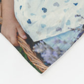Slate Blue Scattered Foto Collage Family Fleece Deken (Hoek)