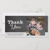 Slate Chalkboard-look bruiloft dank u Bedankkaart (Voorkant)