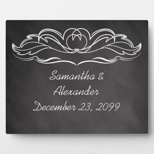 Slate Chalkboard Wedding Fotoplaat (Voorkant)