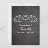 Slate Chalkboard Wedding Kaart (Achterkant)