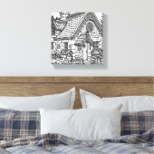 Slate Cottage #40 Canvas Afdruk (Insitu (Slaapkamer))