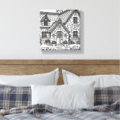 Slate Cottage #6 Canvas Afdruk (Insitu (Slaapkamer))