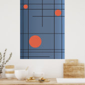Slate Drift No. 1 — Affiches d'art mural géométriq (Cuisine)