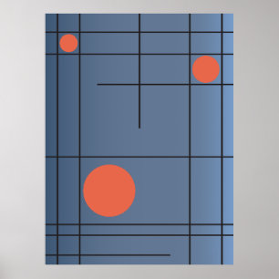 Slate Drift No. 1 — Moderne Geometrische Wandkunst Poster