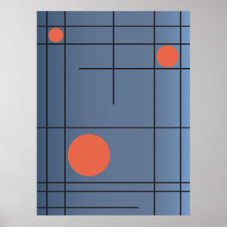 Slate Drift No. 1 — Moderne Geometrische Wandkunst Poster